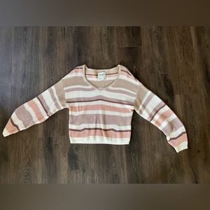 Abercrombie & Fitch cropped stripe sweater